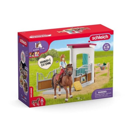 Figurine Horse Box Hannah et Cayenne, Schleich 42710 Horse club, des 5