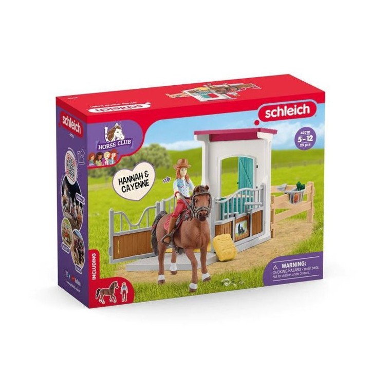 Figurine Horse Box Hannah et Cayenne, Schleich 42710 Horse club, des 5 ans
