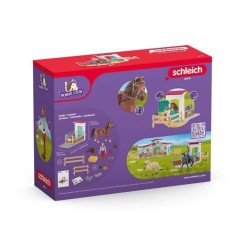 Figurine Horse Box Hannah et Cayenne, Schleich 42710 Horse club, des 5