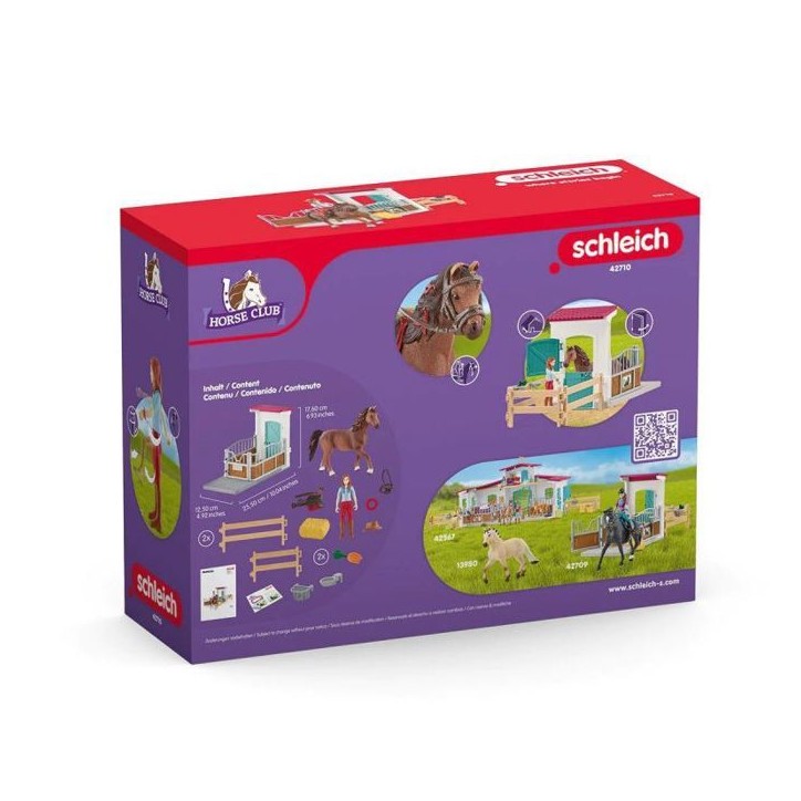 Figurine Horse Box Hannah et Cayenne, Schleich 42710 Horse club, des 5 ans