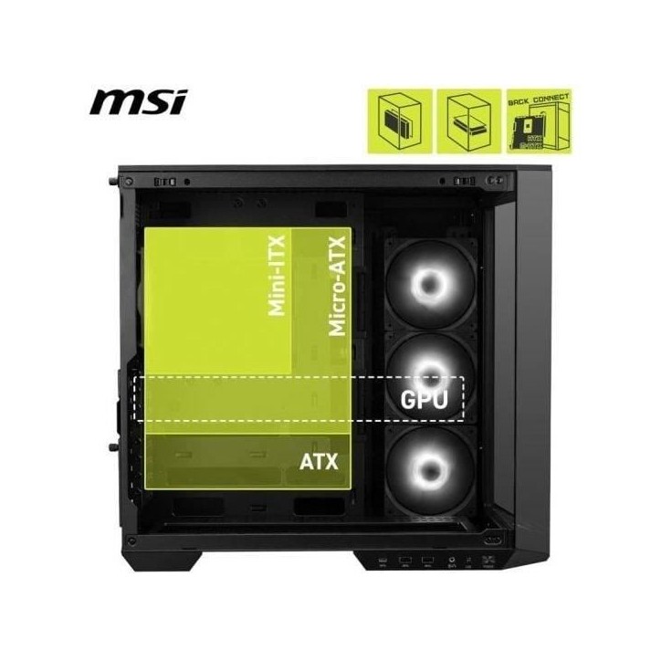 Boîtier PC - MSI - 306-7G26R21-HH9 - MAG PANO 100R PZ