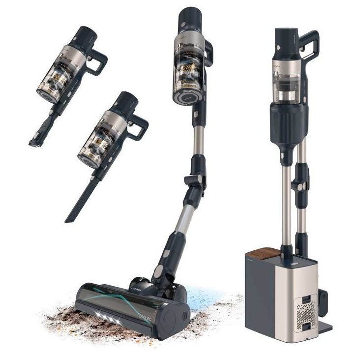 Aspirateur Balai - CECOTEC Conga Rockstar 5500 Hurricane Station Flex - 30 000 Pa - 90 min - Noir / Gris