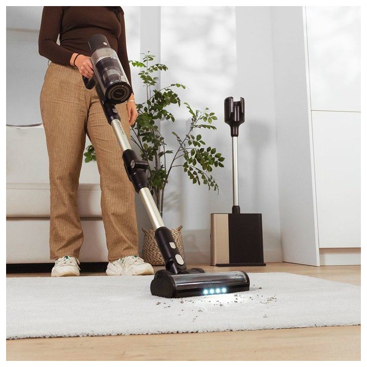 Aspirateur Balai - CECOTEC Conga Rockstar 5500 Hurricane Station Flex - 30 000 Pa - 90 min - Noir / Gris