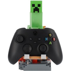 Figurine Minecraft Creeper - EXQUISITE GAMING - Cable Guys - Support écouteurs, smartphone ou petit accessoire - 20 cm