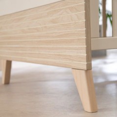 Chambre bébé duo : Lit évolutif 70 x 140 cm + Commode a langer - SI