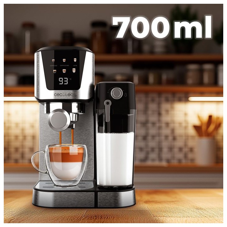 Machine a café - CECOTEC - Power Espresso 20 Cream - 1350 W - 20 bars - 1 L - Inox Machine a café - CECOTEC - Power Espresso 20 Cream - 1350 W - 20 bars - 1 L - Inox