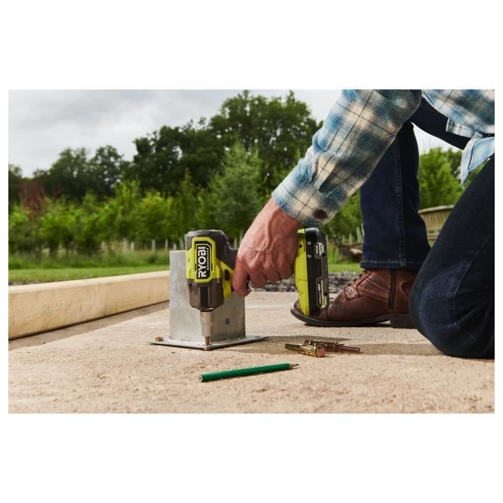 Boulonneuse a chocs - RYOBI - Brushless - 18V - 450 Nm - 4 modes - Emmanchement carré 1/2 Boulonneuse a chocs - RYOBI - Brushless - 18V - 450 Nm - 4 modes - Emmanchement carré 1/2