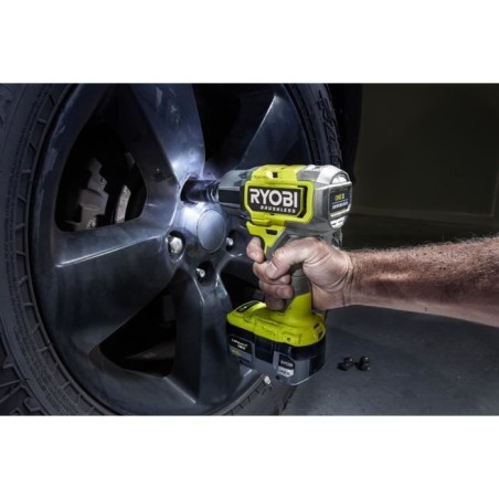 Boulonneuse a chocs - RYOBI - Brushless - 18V - 4 modes : 200 / 350 / 700 Nm - Desserrage 900 Nm - Emmanchement carré 1/2Boulon