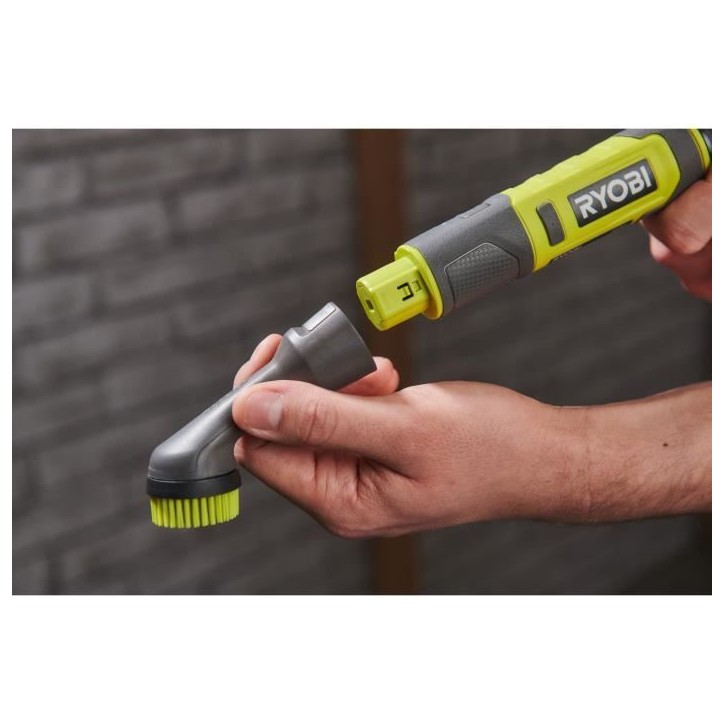 Brosse de détail - RYOBI - 4V - Diam. 20 mm - 200 tr/min - IPX7 - Livrée avec 4 brosses Brosse de détail - RYOBI - 4V - Diam. 20 mm - 200 tr/min - IPX7 - Livrée avec 4 brosses