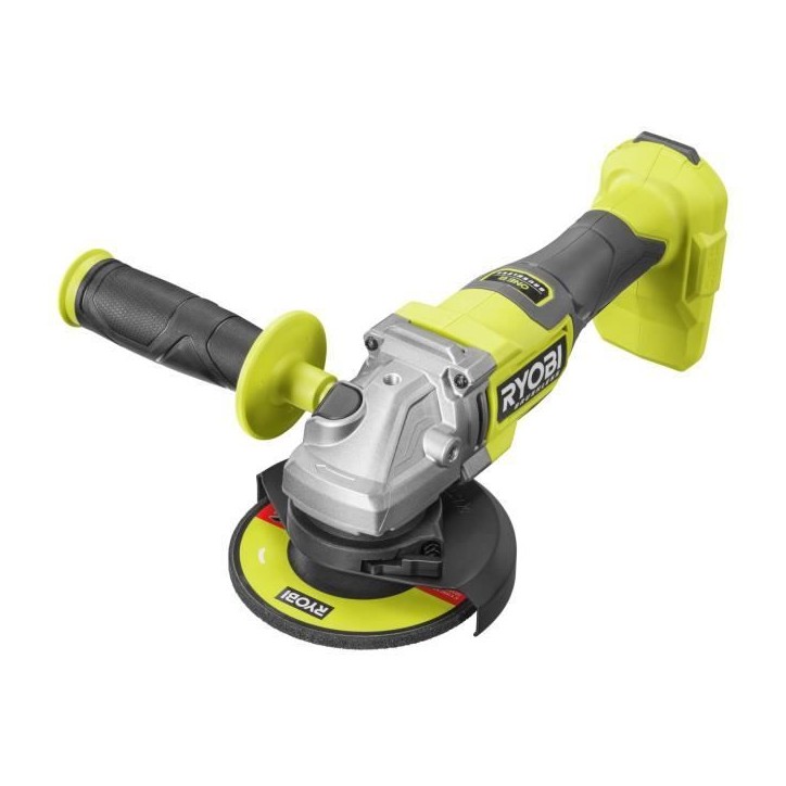 Meuleuse d'angle - RYOBI - Brushless - 18V - Diam. 125 mm - 8 000-9 200 tr/min - Carter 2-en-1 meulage/tronçonnage