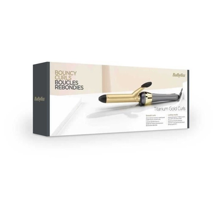 Boucleur Berry Crush Tong - BABYLISS - 2524PE - Cylindre de 25 mm - Titane-céramique - 150°C a 210°C