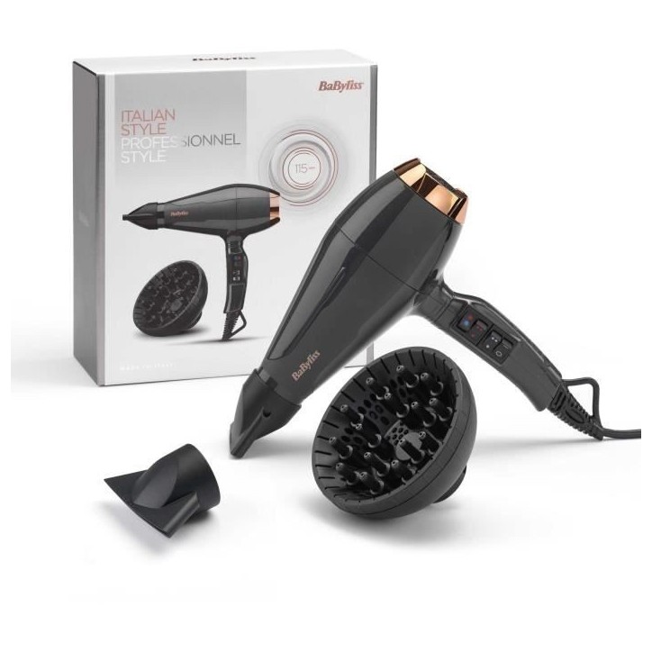 Seche-cheveux - BaByliss - 6719DE Air Pro 2200 - Perfomance, qualité pro, brillance - Fabriqué en Italie Seche-cheveux - BaByliss - 6719DE Air Pro 2200 - Perfomance, qualité pro, brillance - Fabriqué en Italie