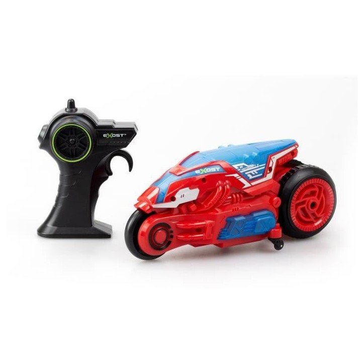 Moto télécommandée - EXOST - MOTODRIFT X LED 24 Ghz - 1:18 - Rouge - 23 cm - Des 5 ans Moto télécommandée - EXOST - MOTODRIFT X LED 24 Ghz - 1:18 - Rouge - 23 cm - Des 5 ans