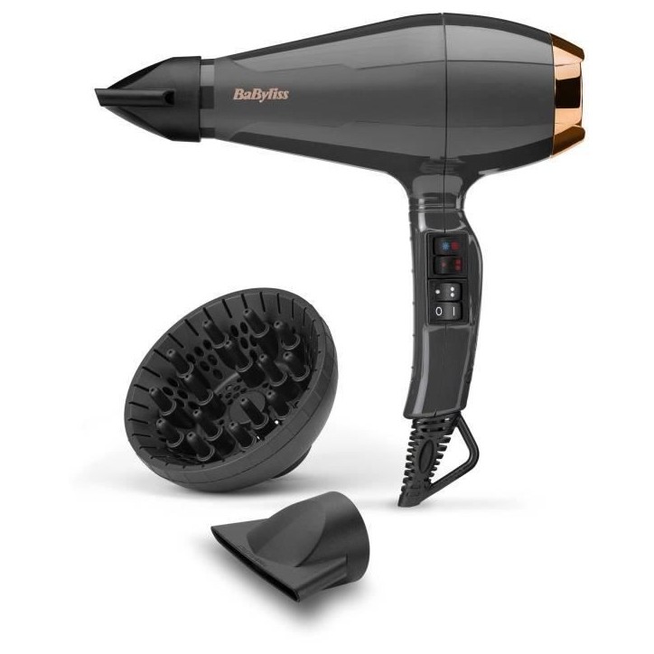 Seche-cheveux - BaByliss - 6719DE Air Pro 2200 - Perfomance, qualité pro, brillance - Fabriqué en Italie Seche-cheveux - BaByliss - 6719DE Air Pro 2200 - Perfomance, qualité pro, brillance - Fabriqué en Italie