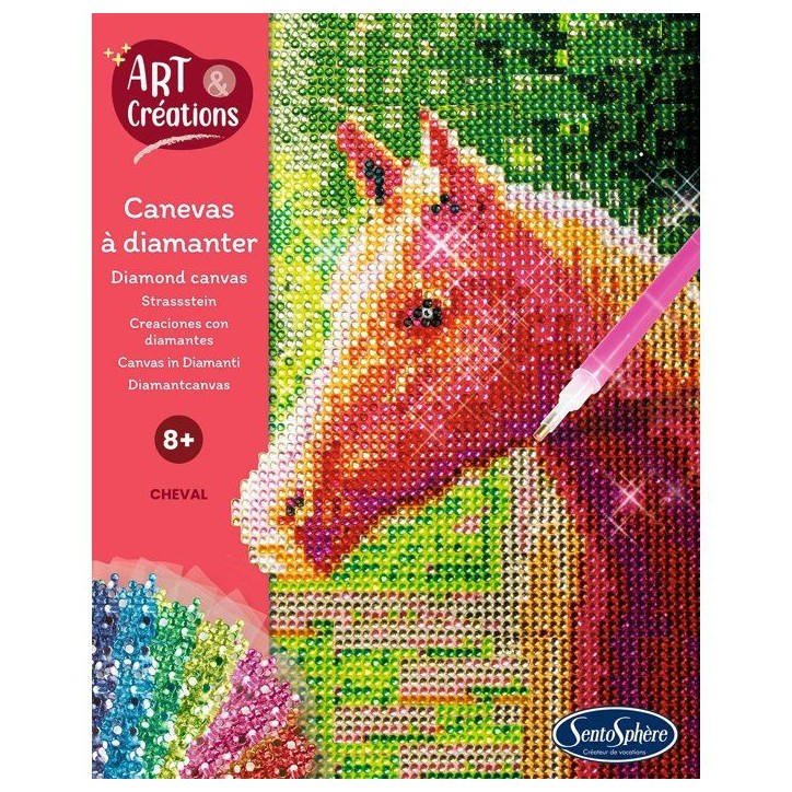Création a base de mini strass - SENTOSPHERE - Art & Créations - Canevas a Diamanter - Cheval - Des 8 ans Création a base de mini strass - SENTOSPHERE - Art & Créations - Canevas a Diamanter - Cheval - Des 8 ans