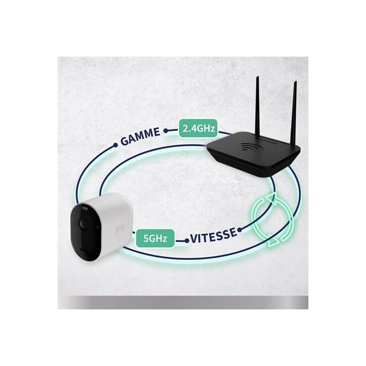 Caméra de sécurité connectée - ARLO - Pro 5 2K+ - Vision nocturne couleur - 4 caméras - Wi-Fi double bande Caméra de sécurité connectée - ARLO - Pro 5 2K+ - Vision nocturne couleur - 4 caméras - Wi-Fi double bande