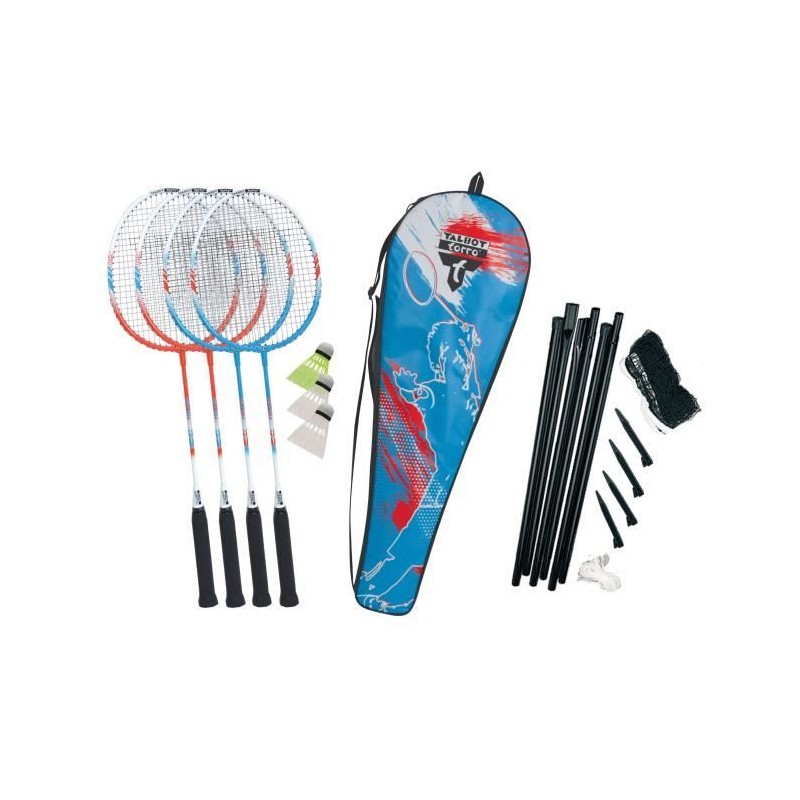 Set de badminton - TALBOT TORRO - 4 Fighter - 4 raquettes - Cordage m