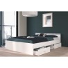 ZODIAC Lit adulte 140x190 cm - 2 tiroirs et 1 niche - Contemporain - B