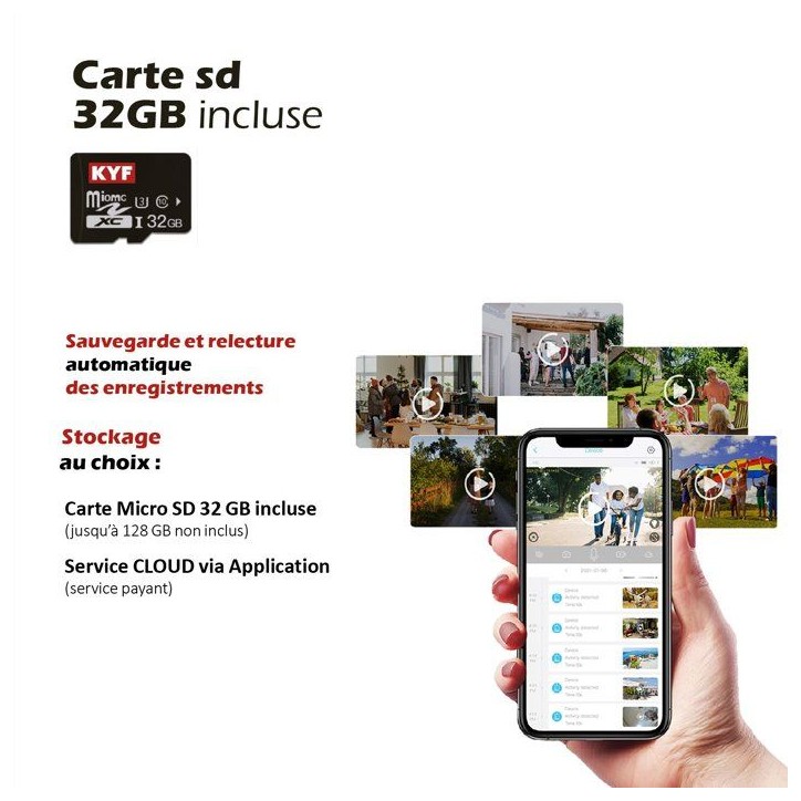 Caméra extérieure motorisée - KYF - 6MP - Carte SD 16Go incluse Caméra extérieure motorisée - KYF - 6MP - Carte SD 16Go incluse