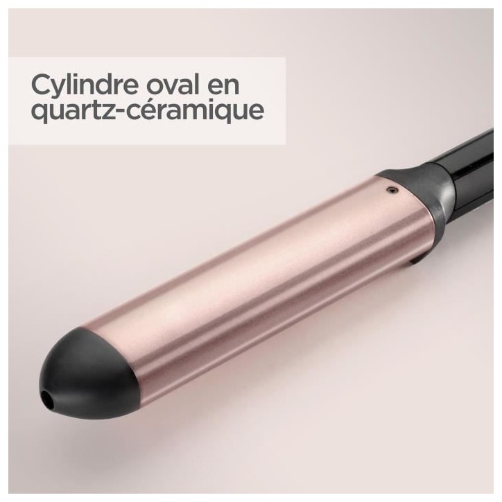 Fer a boucler - BABYLISS - C457E - Ovale - 6 Températures - 210°C - Rose et Noir Fer a boucler - BABYLISS - C457E - Ovale - 6 Températures - 210°C - Rose et Noir