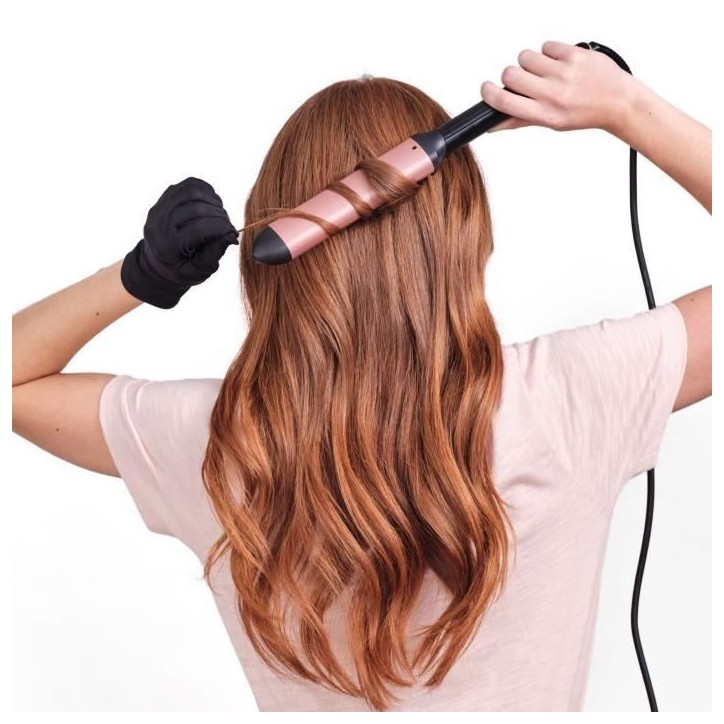 Fer a boucler - BABYLISS - C457E - Ovale - 6 Températures - 210°C - Rose et Noir Fer a boucler - BABYLISS - C457E - Ovale - 6 Températures - 210°C - Rose et Noir