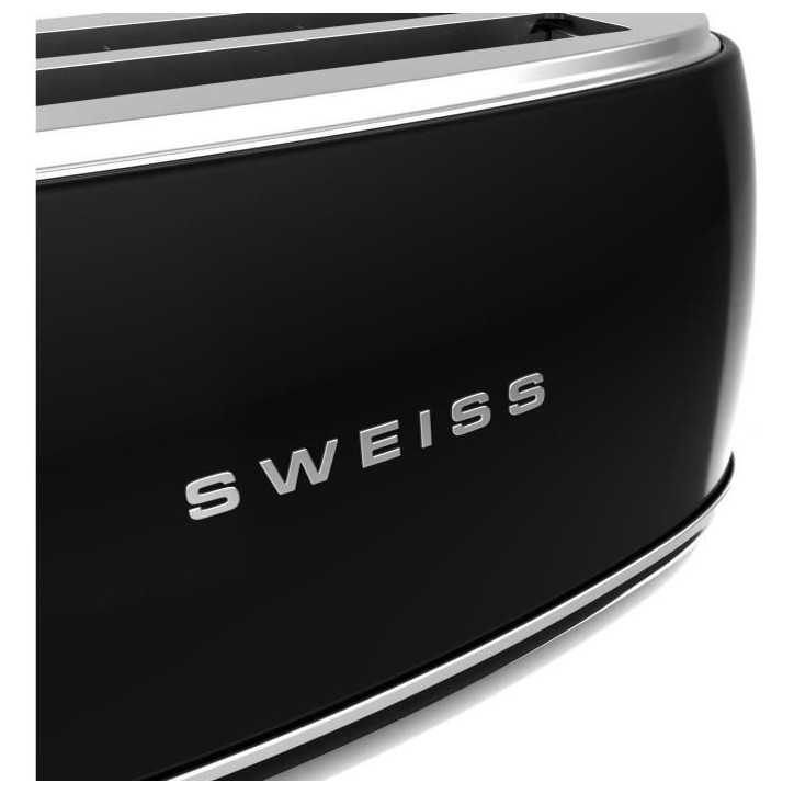 Grille-pain vintage - SWEISS - GRV9 - 2 fentes - 1500 W - Noir Grille-pain vintage - SWEISS - GRV9 - 2 fentes - 1500 W - Noir