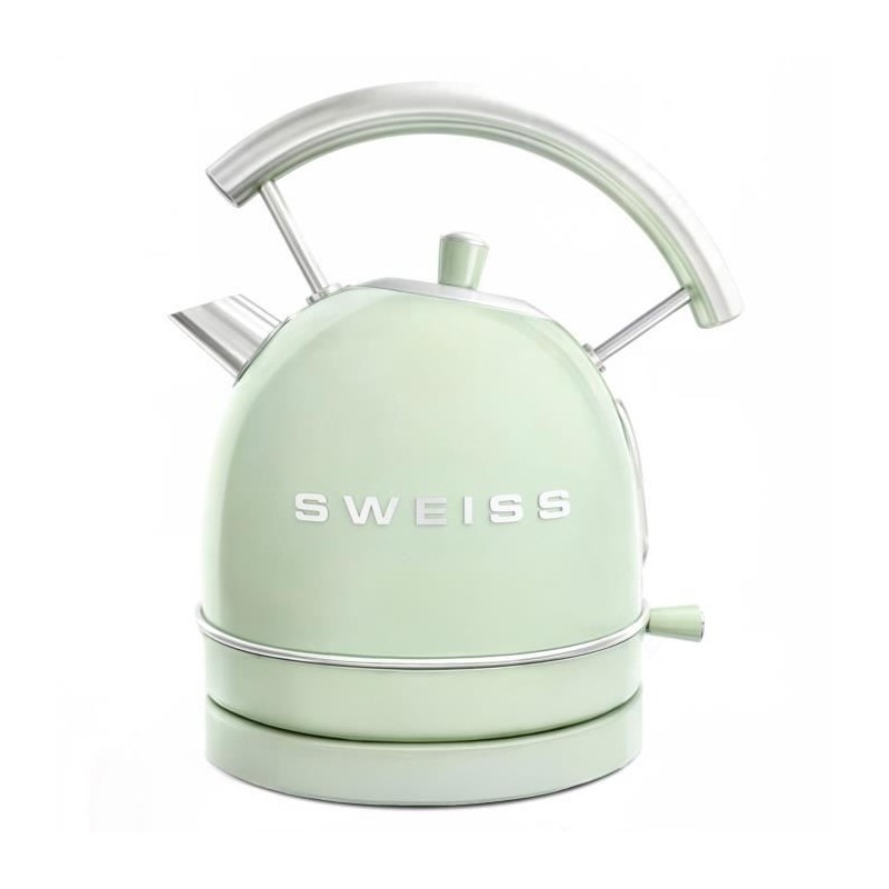 Bouilloire vintage - SWEISS - KTL7 - 2200 W - 1,8 L - Socle 360° - Ve