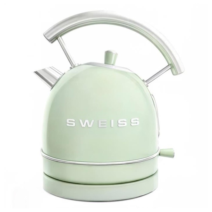 Bouilloire vintage - SWEISS - KTL7 - 2200 W - 1,8 L - Socle 360° - Vert Bouilloire vintage - SWEISS - KTL7 - 2200 W - 1,8 L - Socle 360° - Vert