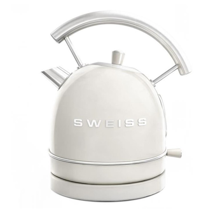 Bouilloire vintage - SWEISS - KTL8 - 2200 W - 1,8 L - Socle 360° - Beige
