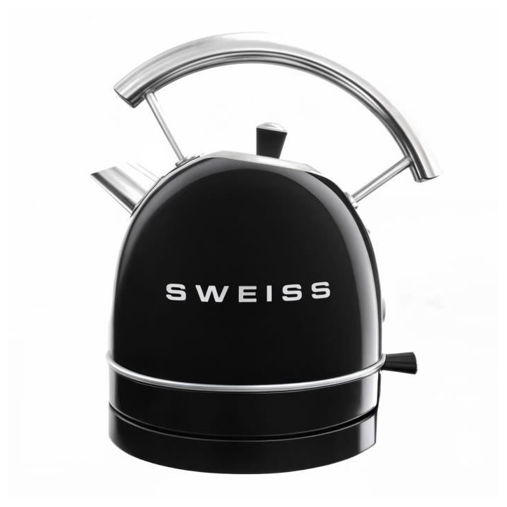 Bouilloire vintage - SWEISS - KTL9 - 2200 W - 1,8 L - Socle 360° - Noir Bouilloire vintage - SWEISS - KTL9 - 2200 W - 1,8 L - Socle 360° - Noir