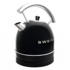Bouilloire vintage - SWEISS - KTL9 - 2200 W - 1,8 L - Socle 360° - Noir