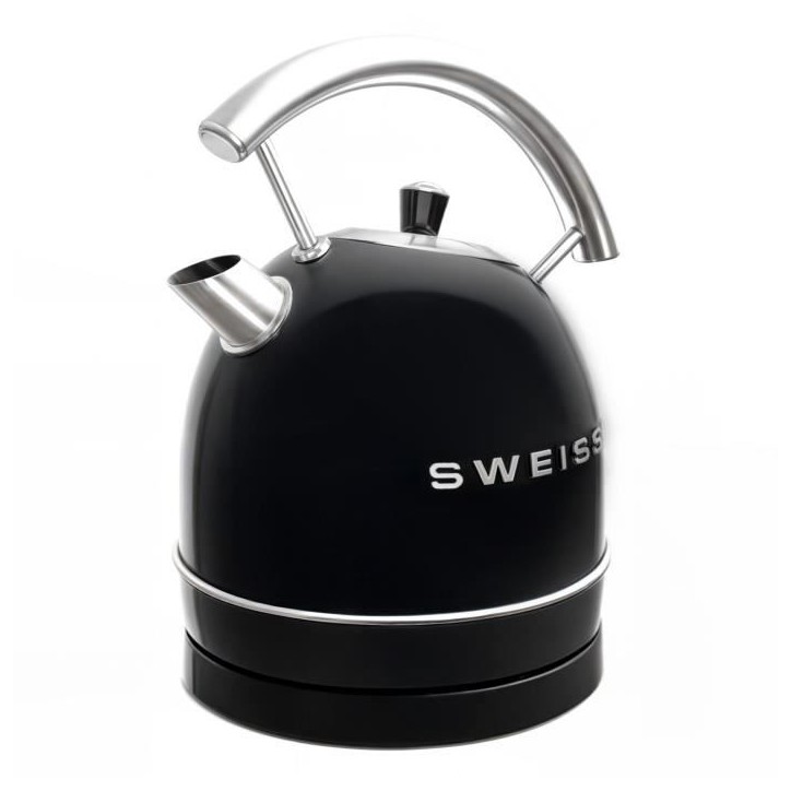 Bouilloire vintage - SWEISS - KTL9 - 2200 W - 1,8 L - Socle 360° - Noir Bouilloire vintage - SWEISS - KTL9 - 2200 W - 1,8 L - Socle 360° - Noir