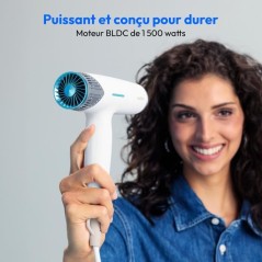 Seche-cheveux - MEDION - MD19984 - 1500 W - 3 vitesses - 105°C - Blan