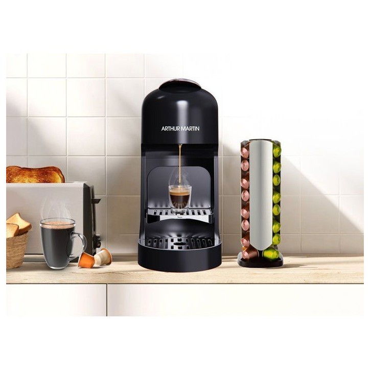 Machine a café a capsules - ARTHUR MARTIN - AMN230N - Expresso & Lungo - 1400 W - Noir Machine a café a capsules - ARTHUR MARTIN - AMN230N - Expresso & Lungo - 1400 W - Noir