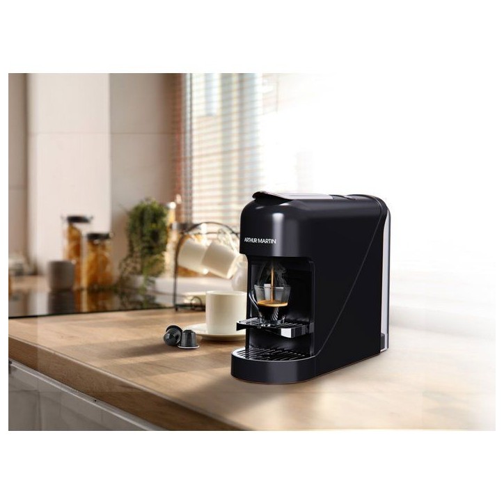 Machine a café a capsules - ARTHUR MARTIN - AMN230N - Expresso & Lungo - 1400 W - Noir Machine a café a capsules - ARTHUR MARTIN - AMN230N - Expresso & Lungo - 1400 W - Noir