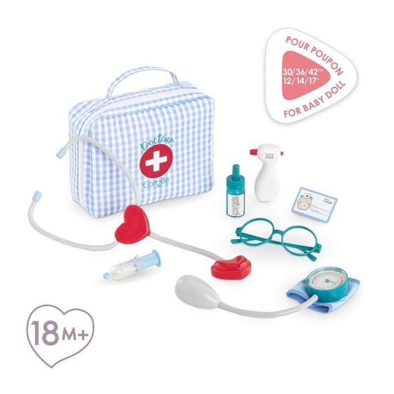 Ma valise Docteur et accessoires - COROLLE - Pour poupon de 30 a 36 cm