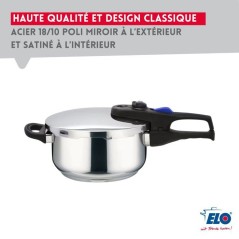 Autocuiseur vapeur - FACKELMANN - Elo Praktika - Acier inoxydable 18/1