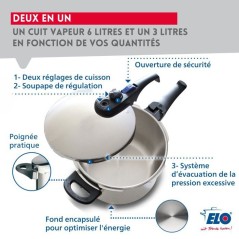 Autocuiseur vapeur - FACKELMANN - Elo Praktika - Acier inoxydable 18/1