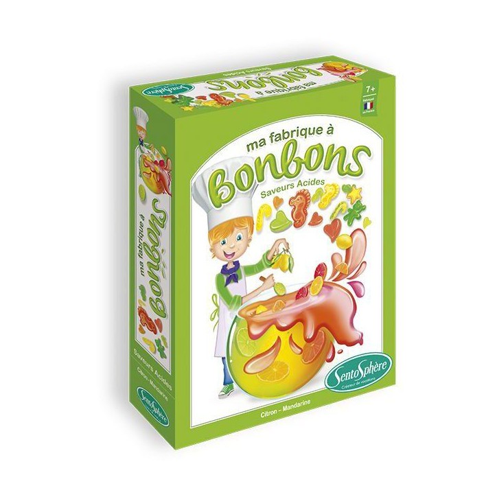 Kit créatif alimentaire - SENTOSPHERE - Mini Fabrique a bonbons - Saveurs Acides - Des 7 ans Kit créatif alimentaire - SENTOSPHERE - Mini Fabrique a bonbons - Saveurs Acides - Des 7 ans