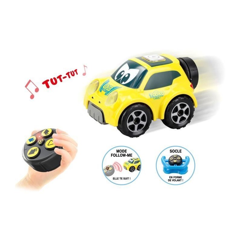 Voiture télécommandée - TOOKO - FOLLOW ME - Yellow - Avec volant -