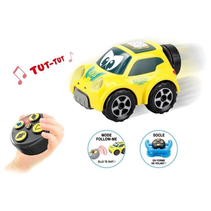 Voiture télécommandée - TOOKO - FOLLOW ME - Yellow - Avec volant - Des 2 ans