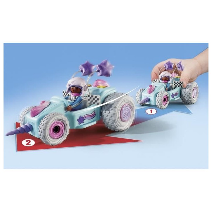 PLAYMOBIL 71635 Jeune fille licorne et kart, Funstars, 46 pieces, des 4 ans