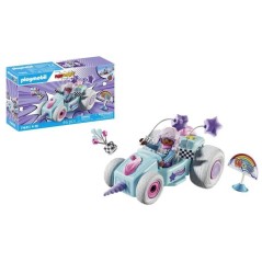 PLAYMOBIL 71635 Jeune fille licorne et kart, Funstars, 46 pieces, des