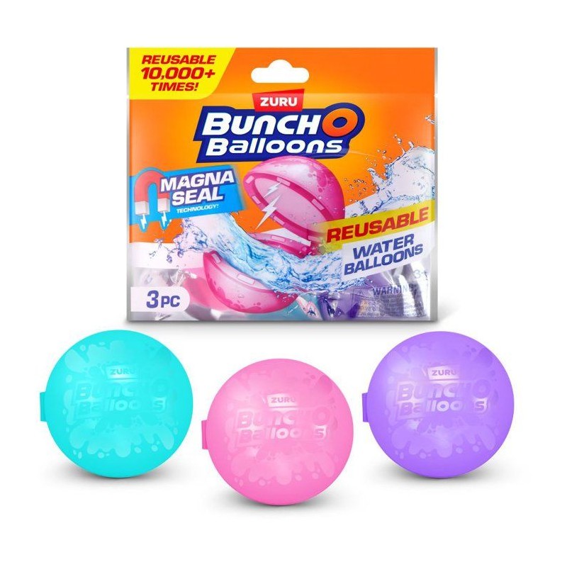 Bombes a eau - ZURU - 3 ballons d'eau réutilisables - Des 4 ans
