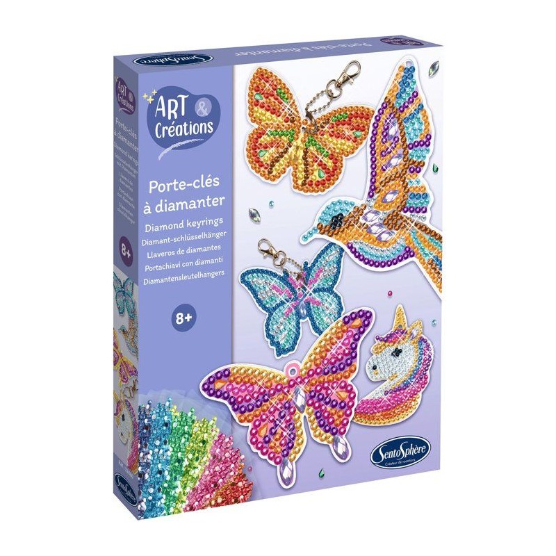 Porte-Clés a diamanter - SENTOSPHERE - Art & Créations - 5 supports