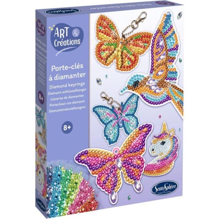 Porte-Clés a diamanter - SENTOSPHERE - Art & Créations - 5 supports