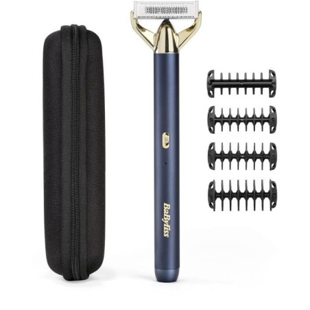 Tondeuse a barbe et rasoir - BABYLISS - X-Blade Super-X Metal - Sans fil - Autonomie 45 min - 4 sabots - Edition or & bleu marin