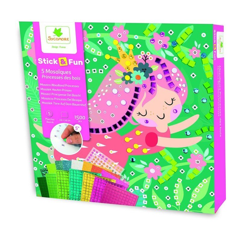 Mosaiques - SYCOMORE - Stick'N Fun - Princesses des bois - Des 5 ans
