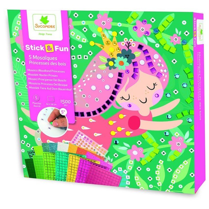 Mosaiques - SYCOMORE - Stick'N Fun - Princesses des bois - Des 5 ans Mosaiques - SYCOMORE - Stick'N Fun - Princesses des bois - Des 5 ans