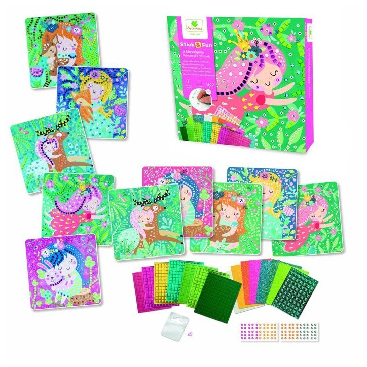 Mosaiques - SYCOMORE - Stick'N Fun - Princesses des bois - Des 5 ans Mosaiques - SYCOMORE - Stick'N Fun - Princesses des bois - Des 5 ans
